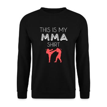 Chemise MMA - Sweat-shirt Unisexe - noir - Devant - Alina (178cm) & Michal (187cm)