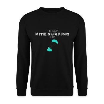 Kite Surfing Shirt - Unisex Pullover - Schwarz - Vorne - Alina (178cm) & Michal (187cm)