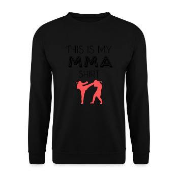 Chemise MMA - Sweat-shirt Unisexe - noir - Devant - Alina (178cm) & Michal (187cm)