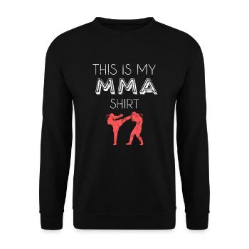 Chemise MMA - Sweat-shirt Unisexe - noir - Devant - Alina (178cm) & Michal (187cm)