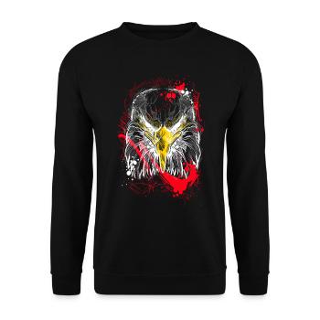 Adler Amerika - Unisex Pullover - Schwarz - Vorne - Alina (178cm) & Michal (187cm)