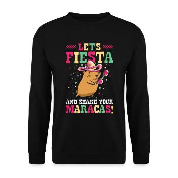 Capybara Mariachi Cinco de Mayo Fiesta - Sweat-shirt Unisexe - noir - Devant - Alina (178cm) & Michal (187cm)