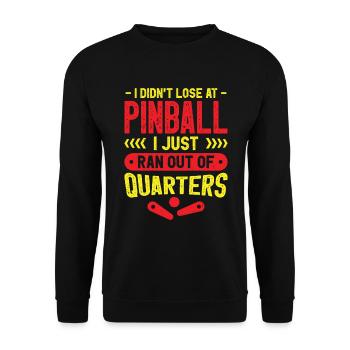 Pinball Arcade Game Machine - Unisex Sweatshirt - black - Front - Alina (178cm) & Michal (187cm)