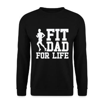 Fitness Vatertag Fitnessstudio Workout Training - Unisex Pullover - Schwarz - Vorne - Alina (178cm) & Michal (187cm)