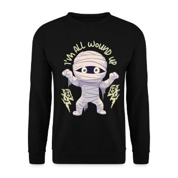 Cartoon Mummy, Funny Mummy, Saying - Unisex Sweatshirt - black - Front - Alina (178cm) & Michal (187cm)