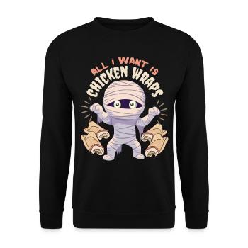 Funny Mummy, Cartoon Mummy, Saying - Unisex Sweatshirt - black - Front - Alina (178cm) & Michal (187cm)