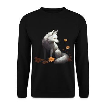 Fuchs Tierliebhaber Geschenk Wildtier Tier Motiv - Unisex Pullover - Schwarz - Vorne - Alina (178cm) & Michal (187cm)