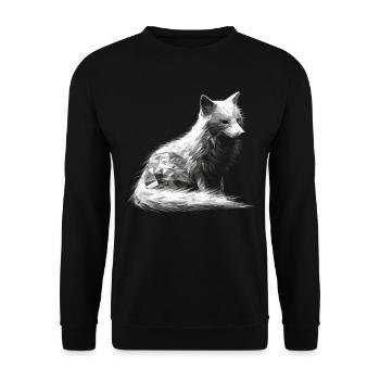 Fuchs Tierliebhaber Geschenk Wildtier Tier Motiv - Unisex Pullover - Schwarz - Vorne - Alina (178cm) & Michal (187cm)