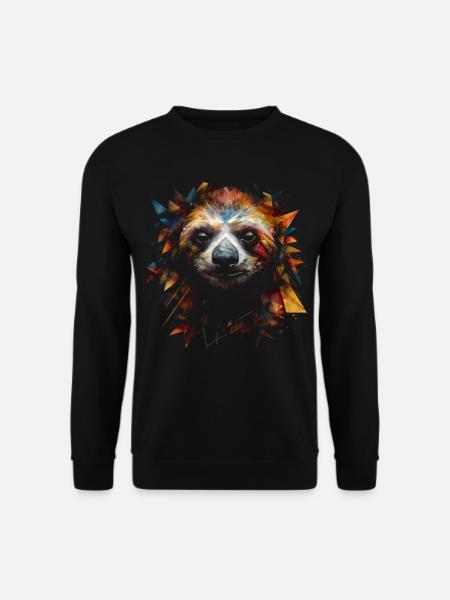 Faultier Tier Geschenk Tiermotiv Tierliebhaber - Unisex Pullover - Schwarz