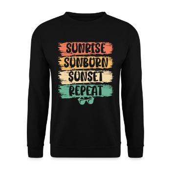 Saison d’été Vacances tropicales Plage Été - Sweat-shirt Unisexe - noir - Devant - Alina (178cm) & Michal (187cm)