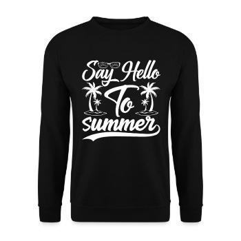 Saison d’été Vacances tropicales Plage Été - Sweat-shirt Unisexe - noir - Devant - Alina (178cm) & Michal (187cm)