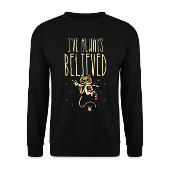 J’ai toujours cru extraterrestre - Sweat-shirt Unisexe - noir - Devant - Alina (178cm) & Michal (187cm)
