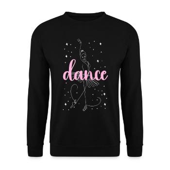Ballet Dancer Dance Girl Ballerina - Unisex Pullover - Schwarz - Vorne - Alina (178cm) & Michal (187cm)
