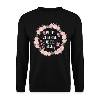 Ballet Dancer Dance Girl Ballerina - Unisex Pullover - Schwarz - Vorne - Alina (178cm) & Michal (187cm)