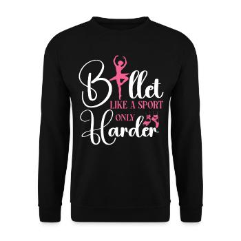 Ballet Dancer Dance Girl Ballerina - Unisex Pullover - Schwarz - Vorne - Alina (178cm) & Michal (187cm)