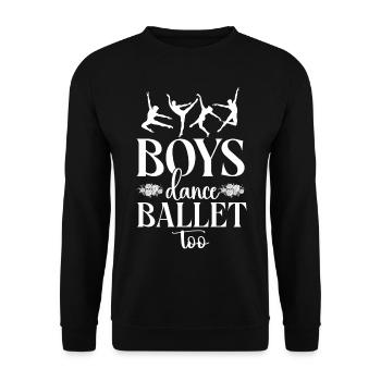 Ballet Dancer Dance Girl Ballerina - Unisex Pullover - Schwarz - Vorne - Alina (178cm) & Michal (187cm)
