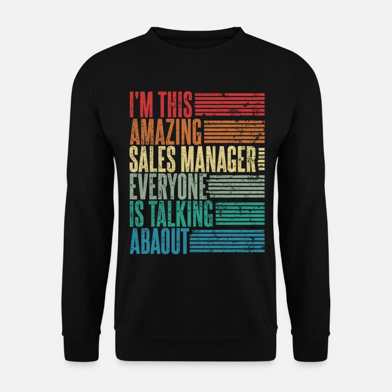 Vertriebsleiter Vertriebsleiterin Geschenk Retro - Unisex Pullover - Schwarz