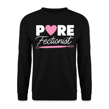 Cute Esthetician Skincare - Unisex Sweatshirt - black - Front - Alina (178cm) & Michal (187cm)