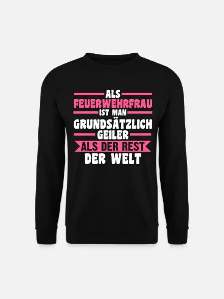 Feuerwehr Feuerwehrfrau - Unisex Pullover - Schwarz