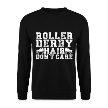 Roller derby - Sweat-shirt Unisexe - noir - Devant - Alina (178cm) & Michal (187cm)
