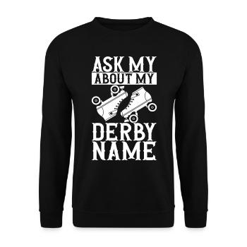 Roller derby - Sweat-shirt Unisexe - noir - Devant - Alina (178cm) & Michal (187cm)