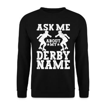 Roller derby - Sweat-shirt Unisexe - noir - Devant - Alina (178cm) & Michal (187cm)