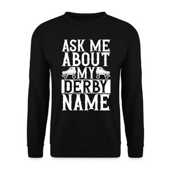 Roller derby - Sweat-shirt Unisexe - noir - Devant - Alina (178cm) & Michal (187cm)