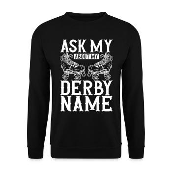 Roller derby - Sweat-shirt Unisexe - noir - Devant - Alina (178cm) & Michal (187cm)