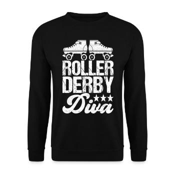 Roller derby - Sweat-shirt Unisexe - noir - Devant - Alina (178cm) & Michal (187cm)
