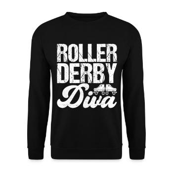 Roller derby - Sweat-shirt Unisexe - noir - Devant - Alina (178cm) & Michal (187cm)
