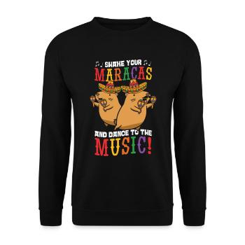 Capybara Mariachi Cinco de Mayo Fiesta - Unisex Pullover - Schwarz - Vorne - Alina (178cm) & Michal (187cm)