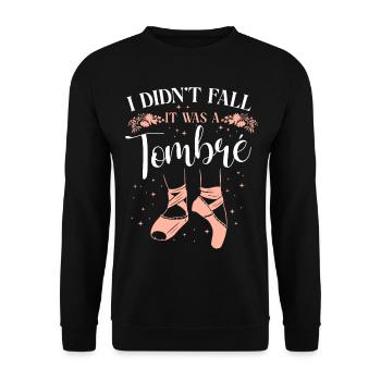 Ballet Dancer Dance Girl Ballerina - Unisex Sweatshirt - black - Front - Alina (178cm) & Michal (187cm)