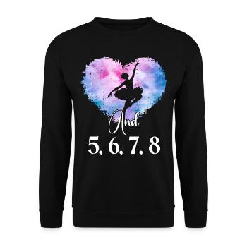 Ballet Dancer Dance Girl Ballerina - Unisex Sweatshirt - black - Front - Alina (178cm) & Michal (187cm)