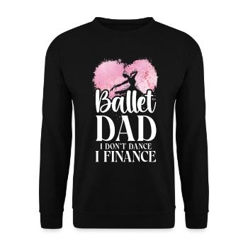 Ballet Dancer Dance Girl Ballerina - Unisex Sweatshirt - black - Front - Alina (178cm) & Michal (187cm)