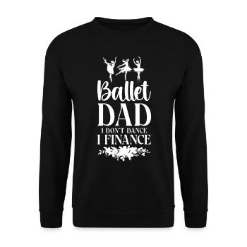 Ballet Dancer Dance Girl Ballerina - Unisex Sweatshirt - black - Front - Alina (178cm) & Michal (187cm)
