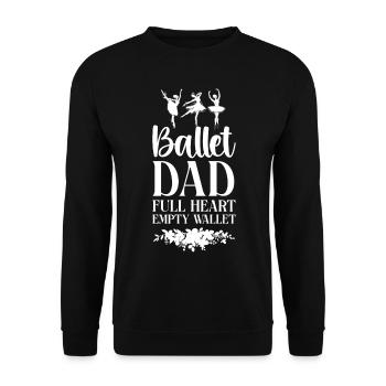 Ballet Dancer Dance Girl Ballerina - Unisex Sweatshirt - black - Front - Alina (178cm) & Michal (187cm)