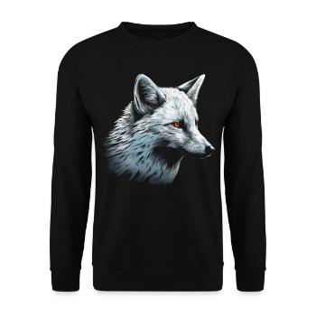 Fuchs Tierliebhaber Geschenk Wildtier Tier Motiv - Unisex Pullover - Schwarz - Vorne - Alina (178cm) & Michal (187cm)