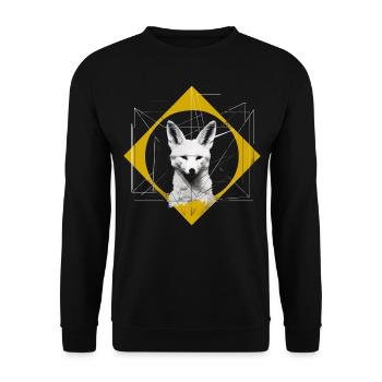 Fox Animal Lover Gift Motif animal sauvage - Sweat-shirt Unisexe - noir - Devant - Alina (178cm) & Michal (187cm)