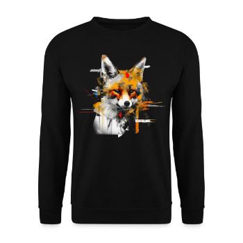 Fox Animal Lover Gift Motif animal sauvage - Sweat-shirt Unisexe - noir - Devant - Alina (178cm) & Michal (187cm)
