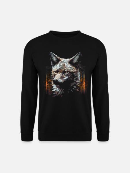 Fuchs Tierliebhaber Geschenk Wildtier Tier Motiv - Unisex Pullover - Schwarz