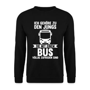 Bus Busfahrer - Unisex Pullover - Schwarz - Vorne - Alina (178cm) & Michal (187cm)