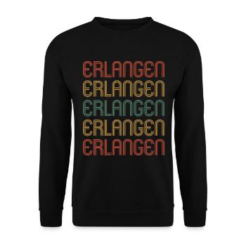 Erlangenerin Erlangener Erlangen - Unisex Sweatshirt - black - Front - Alina (178cm) & Michal (187cm)