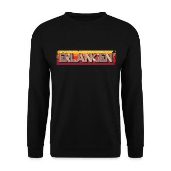 Erlangenerin Erlangener Erlangen - Unisex Sweatshirt - black - Front - Alina (178cm) & Michal (187cm)