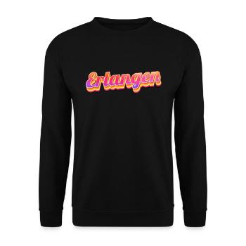 Erlangenerin Erlangener Erlangen - Unisex Sweatshirt - black - Front - Alina (178cm) & Michal (187cm)