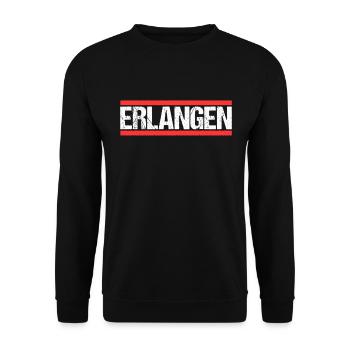 Erlangenerin Erlangener Erlangen - Unisex Sweatshirt - black - Front - Alina (178cm) & Michal (187cm)