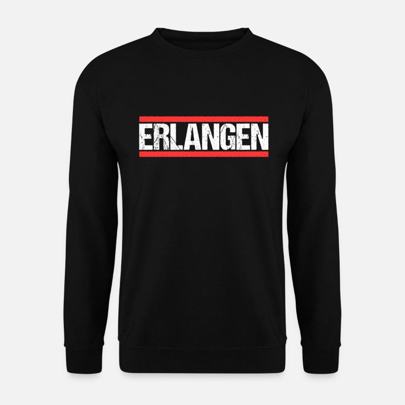 Erlangenerin Erlangener Erlangen - Unisex Pullover - Schwarz