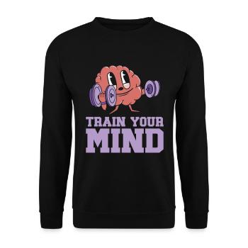 Sensibilisation à la maladie d’Alzheimer Santé mentale du cerveau - Sweat-shirt Unisexe - noir - Devant - Alina (178cm) & Michal (187cm)