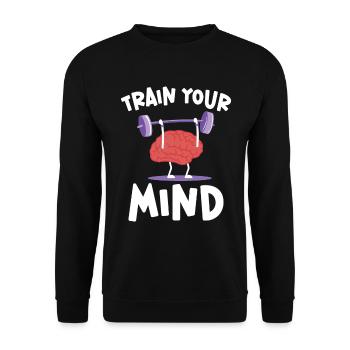 Alzheimer's Awareness Brain Mental Health - Unisex Sweatshirt - black - Front - Alina (178cm) & Michal (187cm)