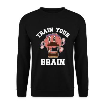 Alzheimer's Awareness Brain Mental Health - Unisex Sweatshirt - black - Front - Alina (178cm) & Michal (187cm)