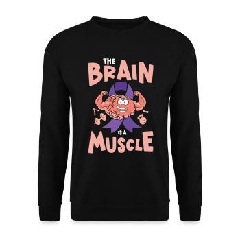 Alzheimer's Awareness Brain Mental Health - Unisex Sweatshirt - black - Front - Alina (178cm) & Michal (187cm)